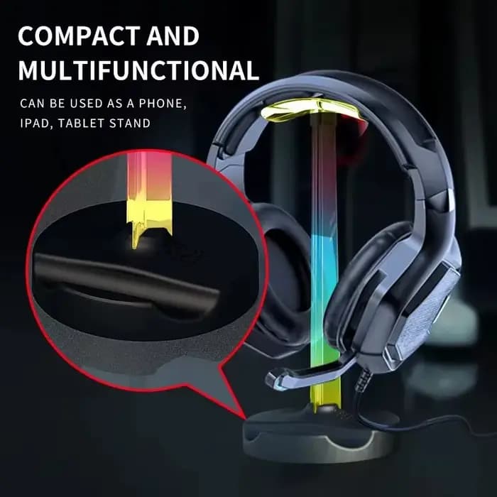 Support de casque de jeu RGB, support de casque de jeu avec Port USB, Mode couleur Multiple, cintre d'écouteurs pour les joueurs de bureau