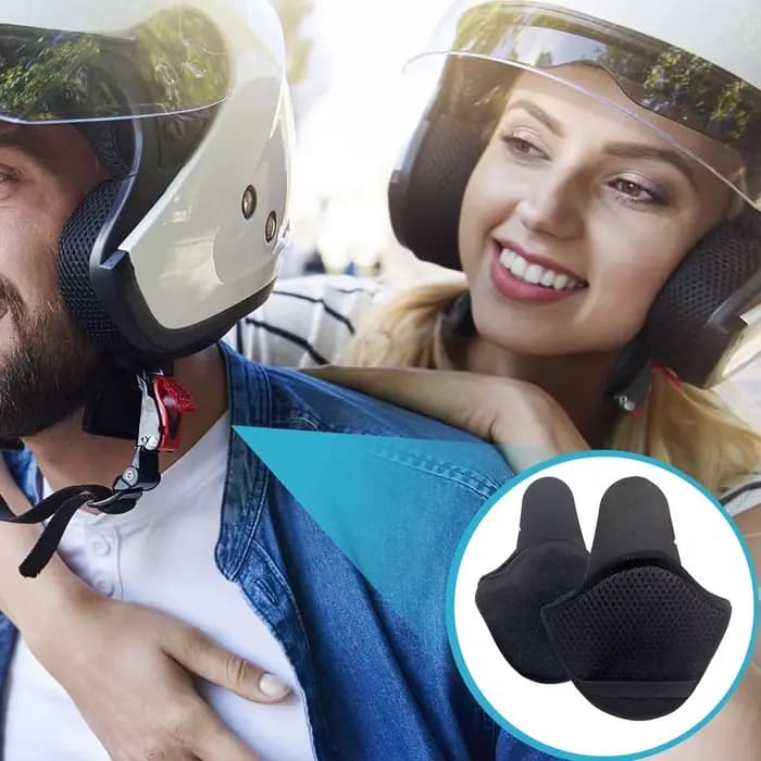 1 paire de cache-oreilles pour casque de moto