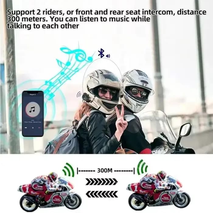 Interphone Bluetooth pour casque de moto