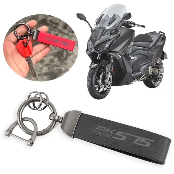 Porte-clés en cuir de haute qualité pour moto KYMCO AK575 Premium AK 575