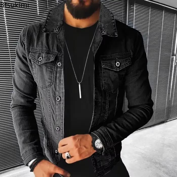 Nouvelles Vestes en Jean pour Hommes 2026 – Collection Printemps-Automne – Coupe Slim Décontractée et Élégante –