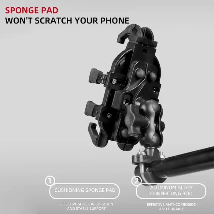 Support de téléphone à Absorption des chocs pour moto et vélo
