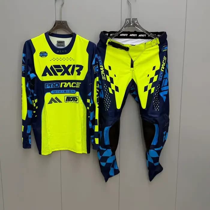 Combinaison de cyclisme de montagne unisexe à manches longues, pantalon de course, ensemble deux pièces pour moto tout-terrain pour hommes et femmes