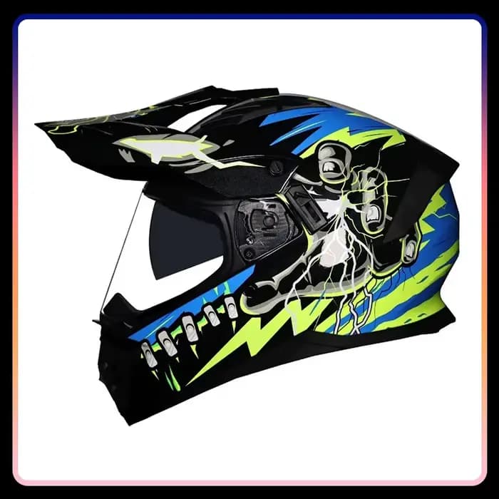 Casque de moto intégral à double objectif DOT Motocross hors route
