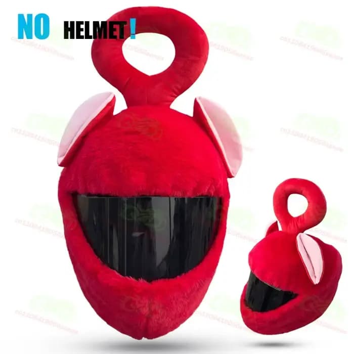 Housse de casque de moto en peluche