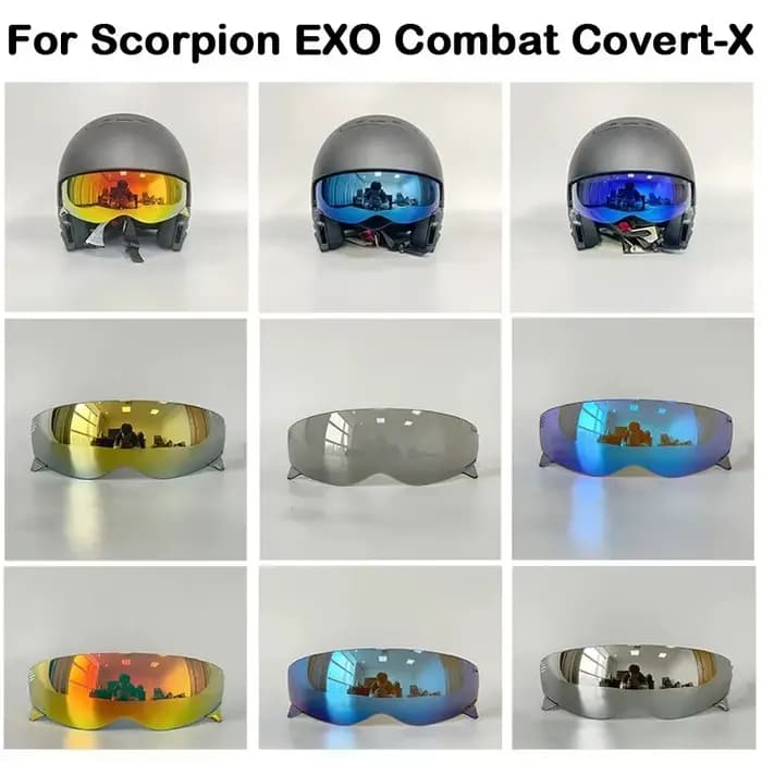 Visière de casque pour Scorpion EXO Combat Covert-X Capacetes Visera protection solaire pare-brise