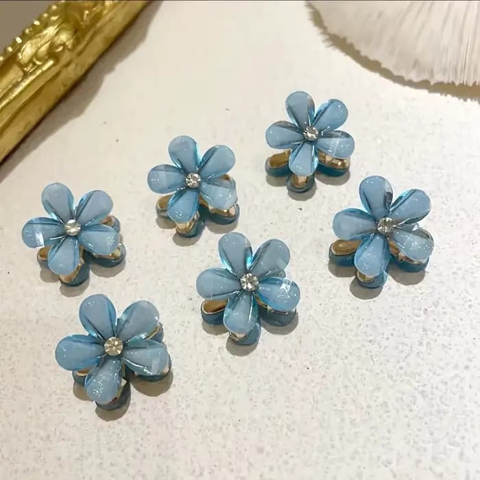 Pinces à cheveux en forme de fleur pour enfants, barrettes décoratives en fausse perle, accessoires de décoration de cheveux, femmes et filles, 6 pièces, 3 pièces, 1 pièce