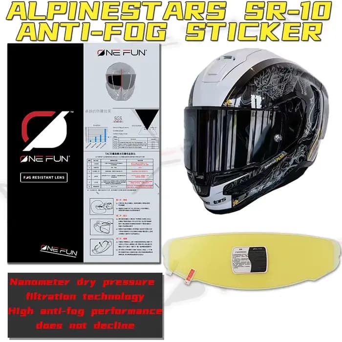 Film anti-buée pour visière de casque SR10