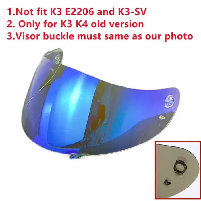 Visière de casque pour AGV Old K3 K4, bouclier facial de remplacement, Anti-buée, Protection UV, Polycarbonate Durable, Visière Moto Clear Vision