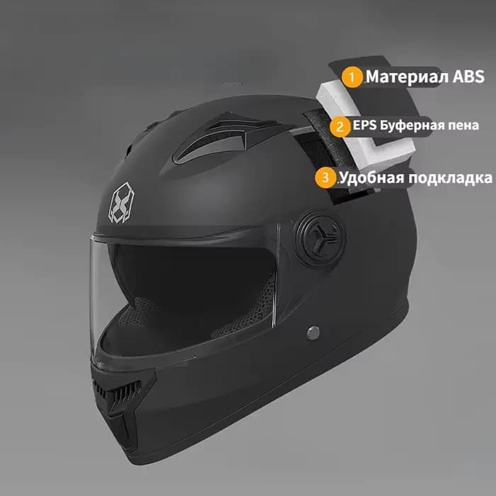 Casque de moto à double visière