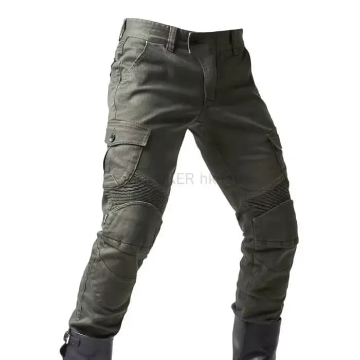 Pantalon cargo en jean moto 2025 avec protections de genoux
