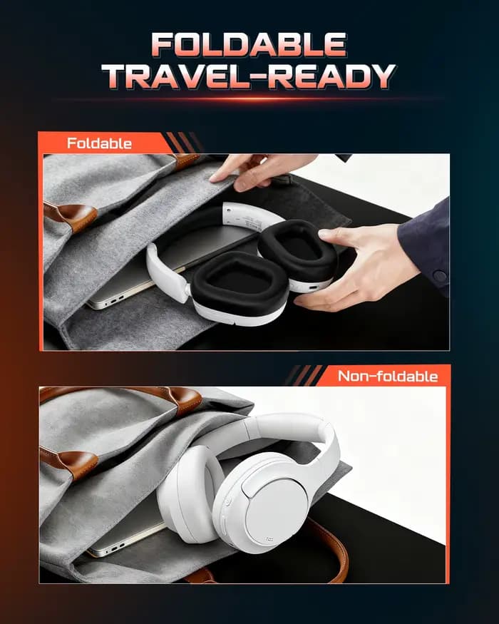 NUBWO HG04 casque de jeu sans fil pour PS5, PS4 double 2.4G et Bluetooth EQ profond Audio suppression du bruit micro pliable léger