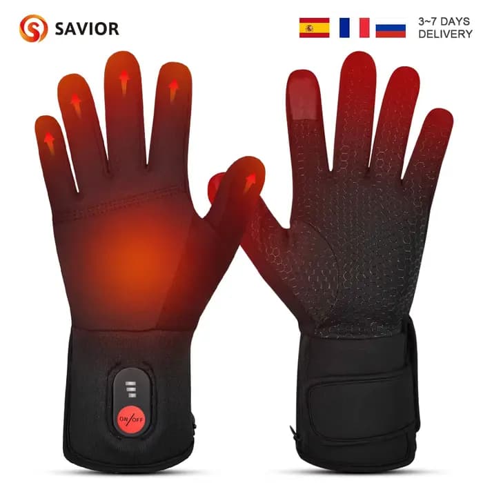 Gants de moto thermiques rechargeables pour hommes et femmes