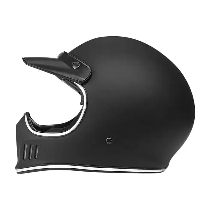 Casque de Moto intégral Vintage Chopper rétro Casco