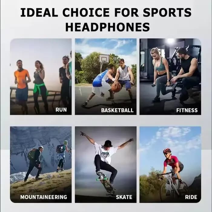 Nouveaux écouteurs sans fil à conduction osseuse avec micro pour le sport, la natation, écouteurs Bluetooth mains libres avec carte TF compatible