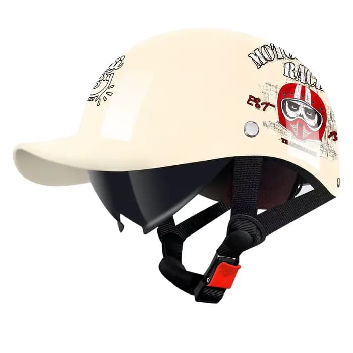 Nouvel Arrivage : Casque de Moto Rétro Demi-Coque Universel Quatre Saisons pour Harley et Véhicules Électriques