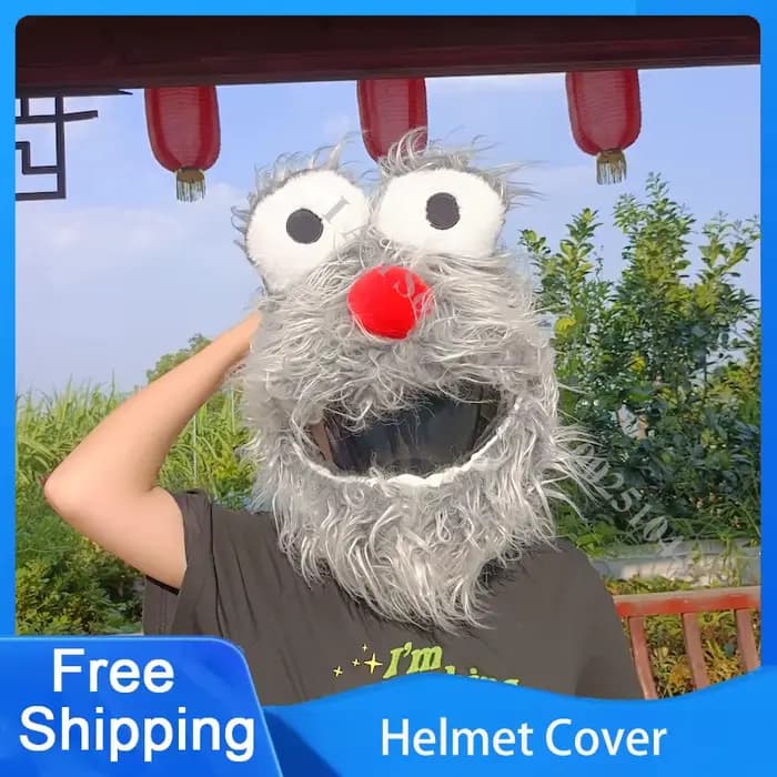 Juste de casque de moto en peluche