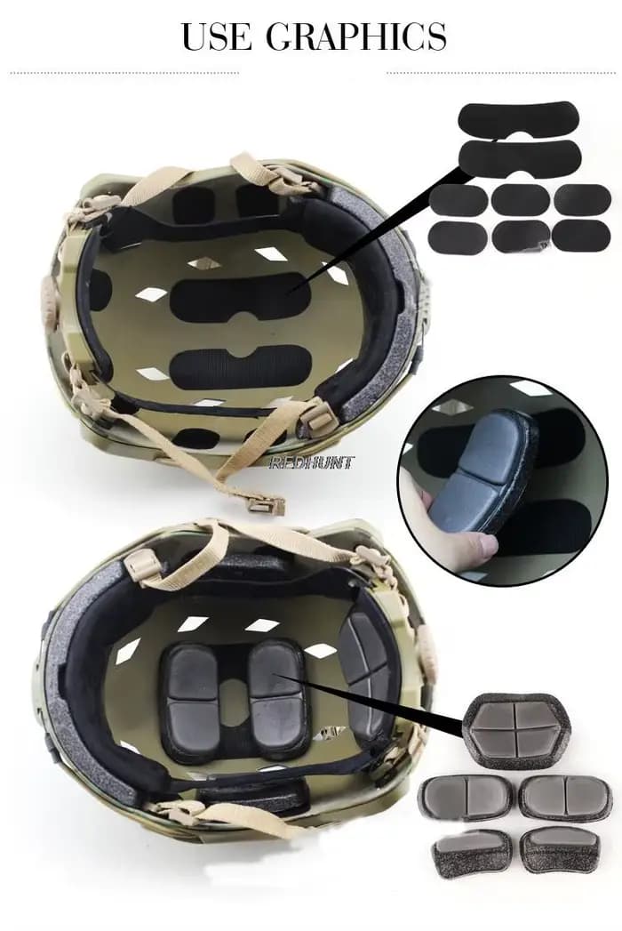 Casque tactique rapide EPP en mousse à mémoire de forme