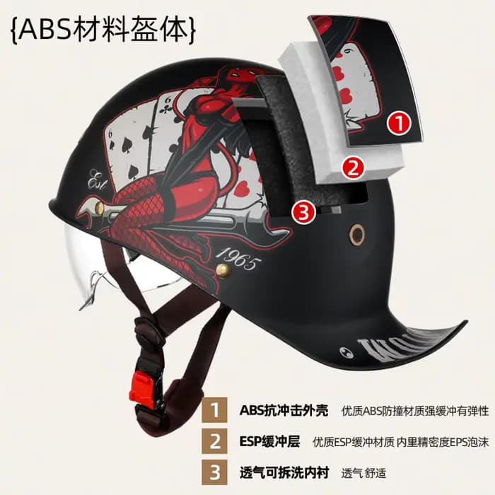 Casque demi-scooter rétro