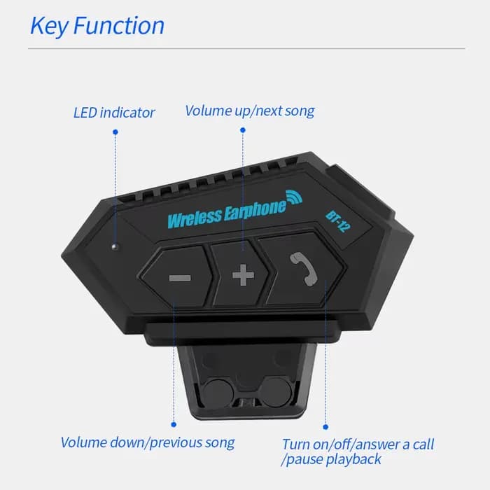 Casque de moto casque Bluetooth sans fil casque moteur casque vélo écouteur stéréo mains libres Kit d'appel livraison