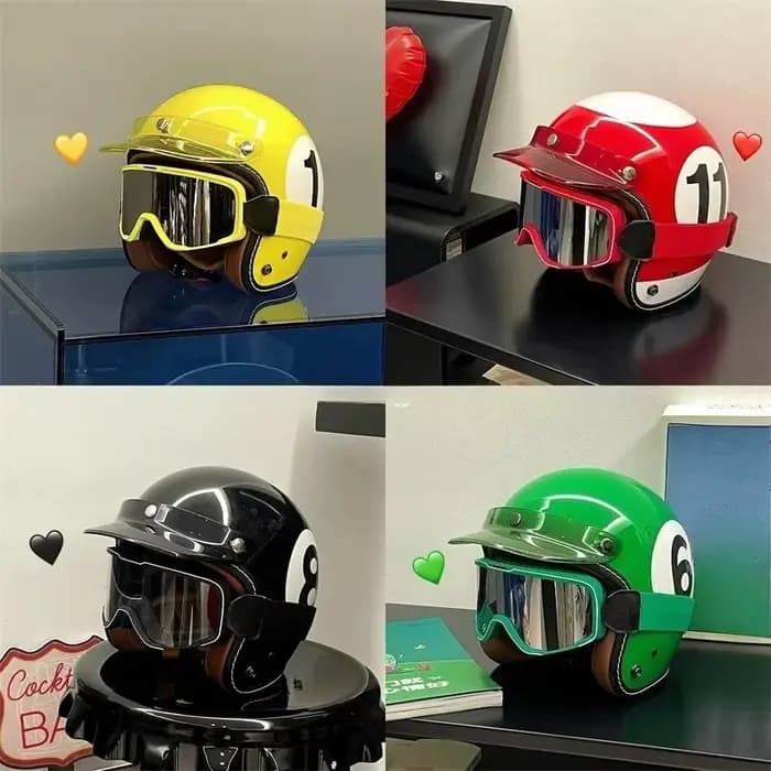 Lucky – casque de moto rétro numérique