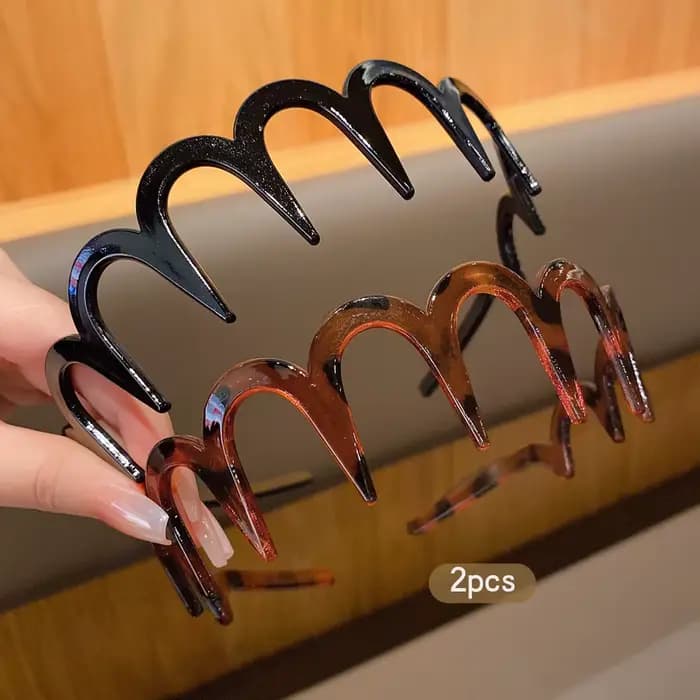 2 pinces à cheveux rouges avec dents et anti-ald adaptées à un usage quotidien comme accessoires pour cheveux