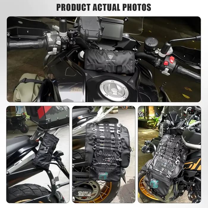 Sac à outils pour moto, grande pochette portable pour clés, sac de rangement pliable
