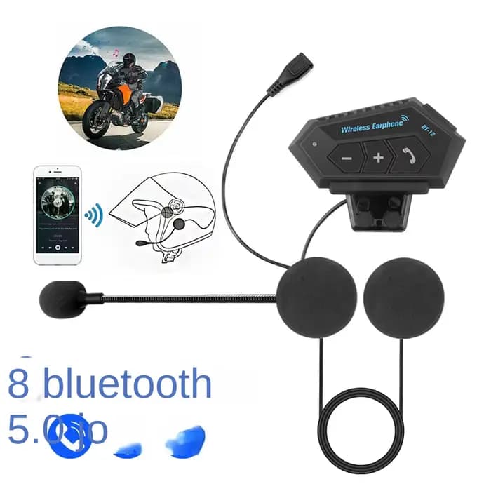 Casque de moto BT, Kit d'appel mains libres sans fil