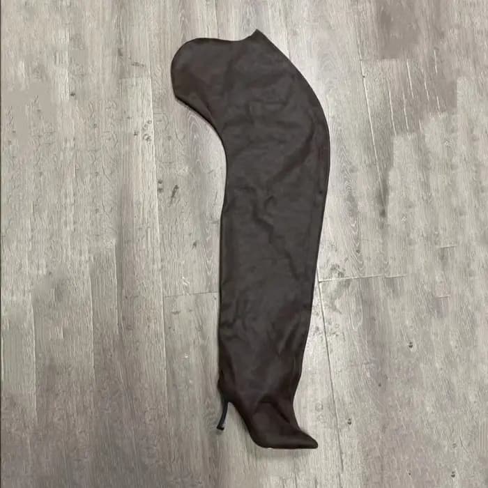 Cuissardes hautes pour femmes, talons aiguilles à jambes larges, bottes hautes à bout pointu, mode élégante, grande taille 46, nouvelle collection 2026