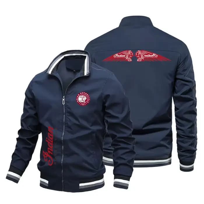 Veste de moto indienne pour hommes printemps et été loisirs de plein air mode manteau de sport ultra-mince fermeture éclair vêtements de protection solaire