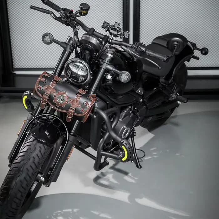 Sac de Face de Moto Rétro en Cuir PU