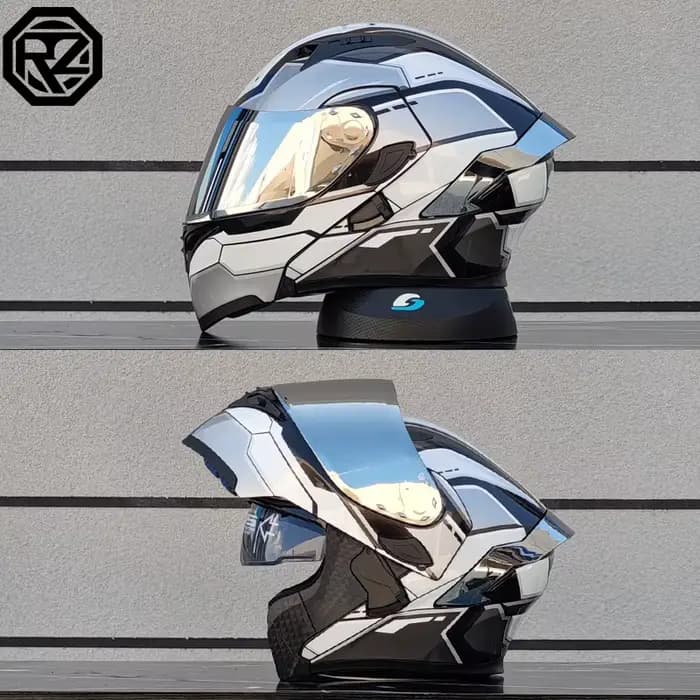 Casque de moto de haute qualité double lentille