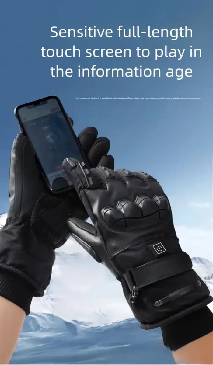 Gants électriques chauffants pour écran tactile pour hommes