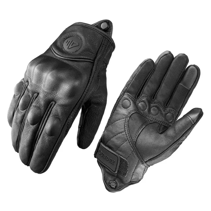 Gants de moto en cuir pour hommes et femmes