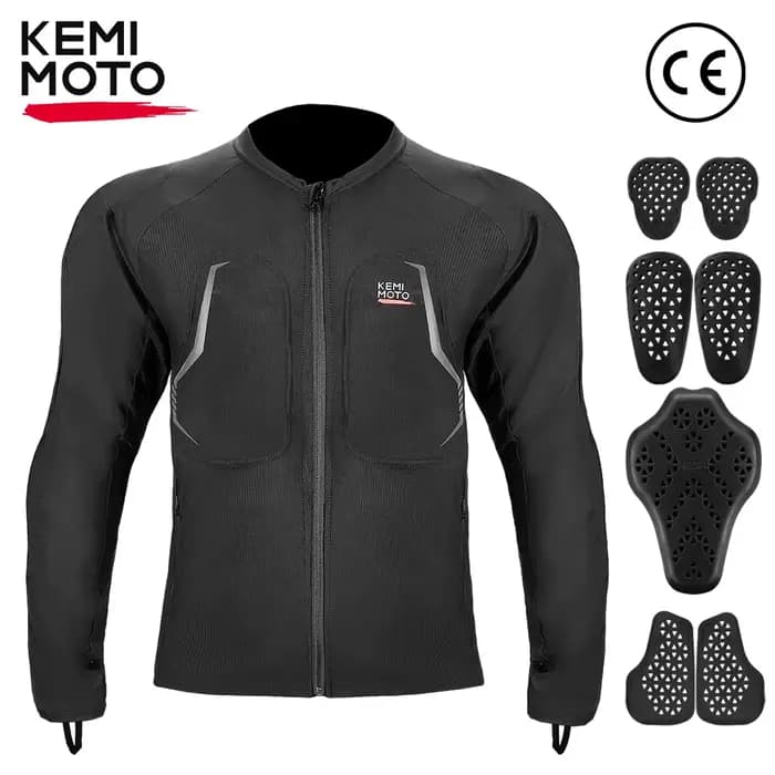 Blouson de protection respirant en maille avec 7 protections CE pour hommes et femmes