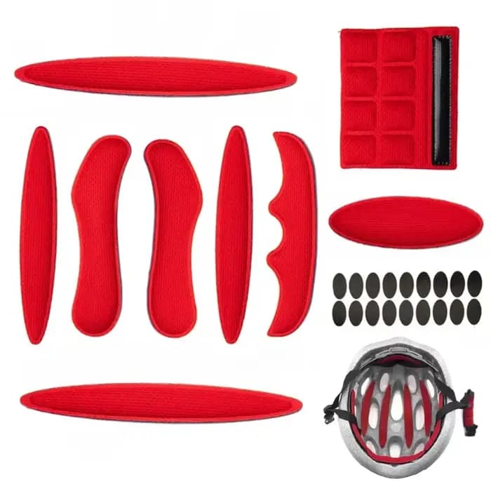 1 ensemble Kit de rembourrage de casque 27 pièces remplacement de vélo