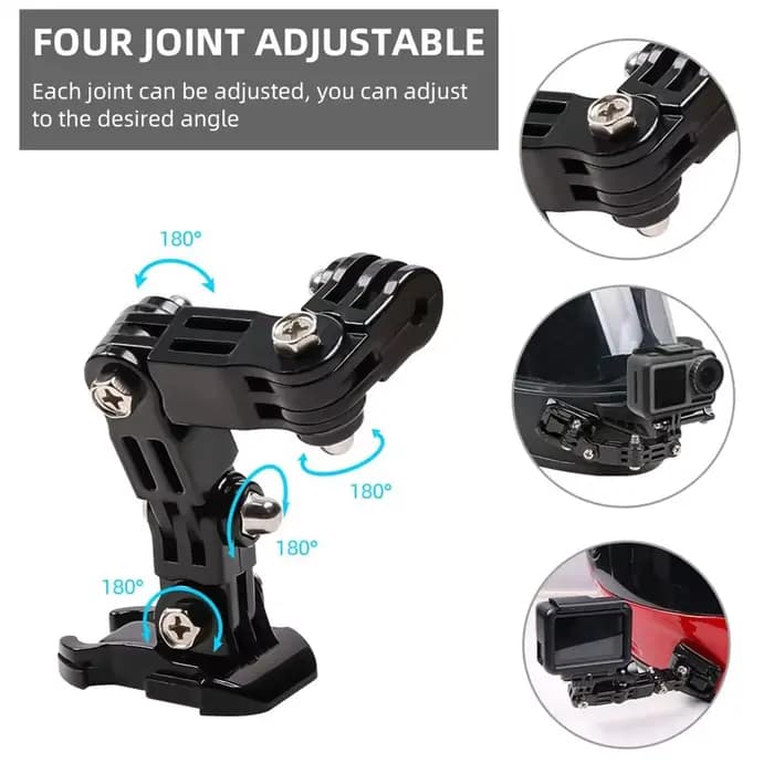 Kit de casque de moto pour GoPro Hero 13 12 11 10 Support de menton