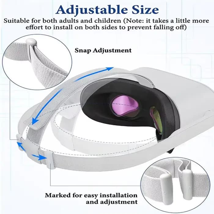 Sangle de tête de remplacement pour casque Oculus Quest 2, pour casque Meta Quest 2 VR, comprend des capuchons de joystick, conc