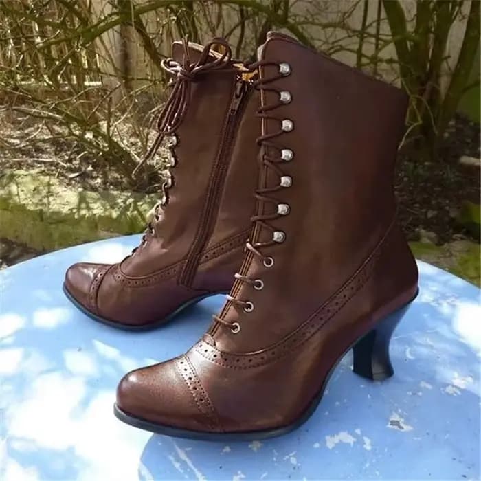 Bottes de motard en cuir PU pour femmes