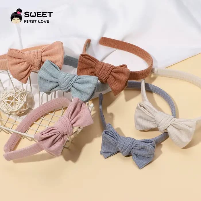 Accessoires pour nouveau-nés, enfants en bas âge, bébé fille et garçon, bandeau de couleur unie, cerceau pour cheveux, nœud atmosphérique Simple, accessoires pour cheveux