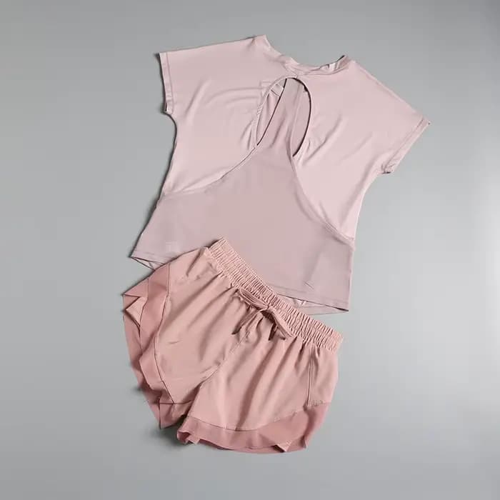 Belle combinaison de yoga professionnelle ample pour femmes en été, entraînement pour débutants, course à pied, gymnase, combinaison de sport en maille à séchage rapide