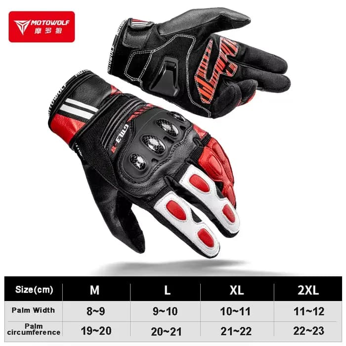 Gants de moto pour hommes