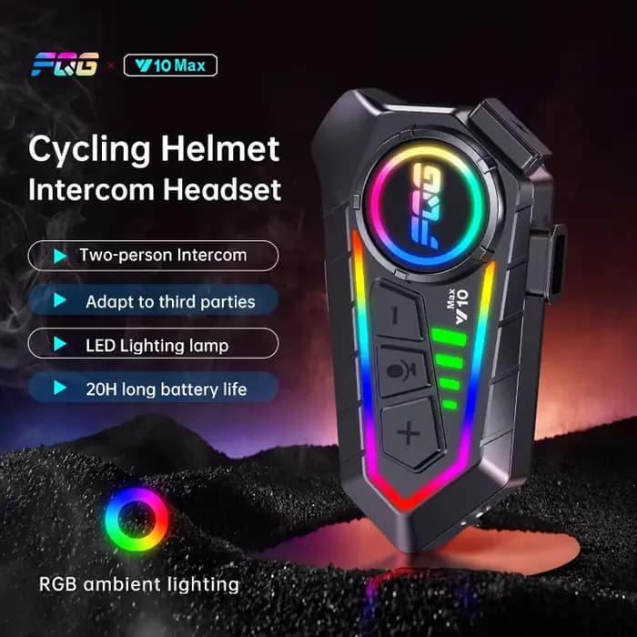 Y10 Max casque de moto Bluetooth 6.0 interphone CVC + DSP double réduction intelligente du bruitInter Comunicador