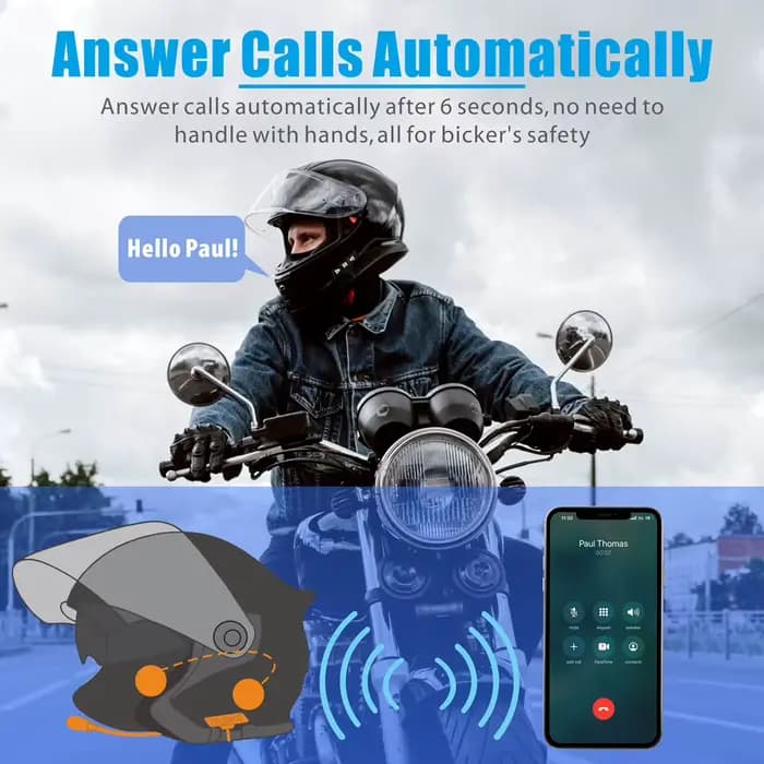 Bluetooth 5.2 casque de Moto