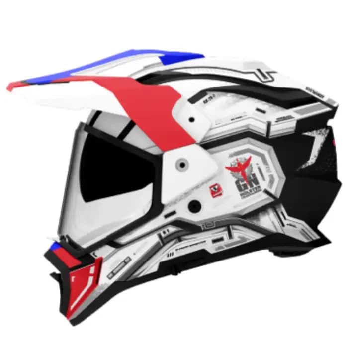 Casque de motocross à double visière