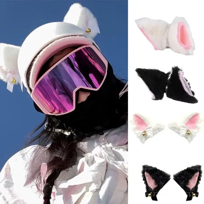 Paquet de 2 accessoires de casque d'oreilles de chat en fausse fourrure