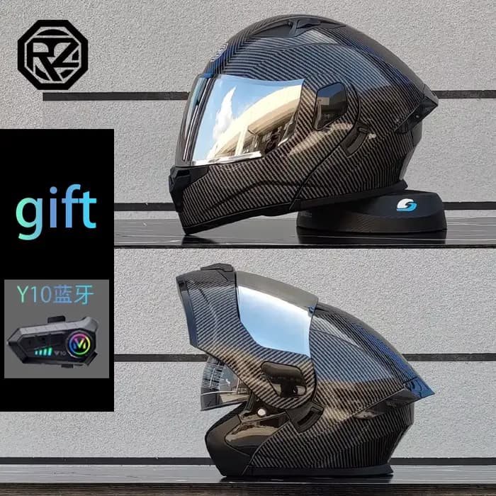 Casque modulaire de moto de secousse avec des écouteurs de Bluetooth