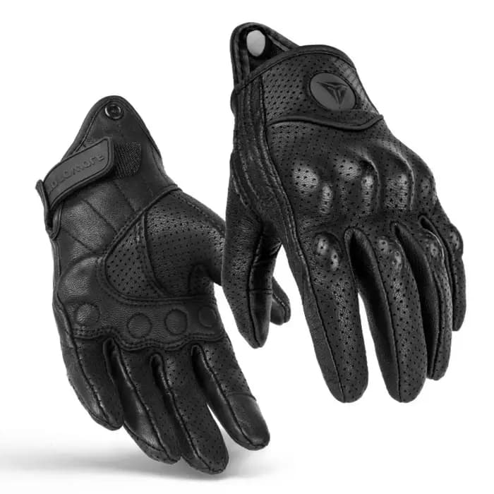 Gants de moto en cuir pour hommes et femmes
