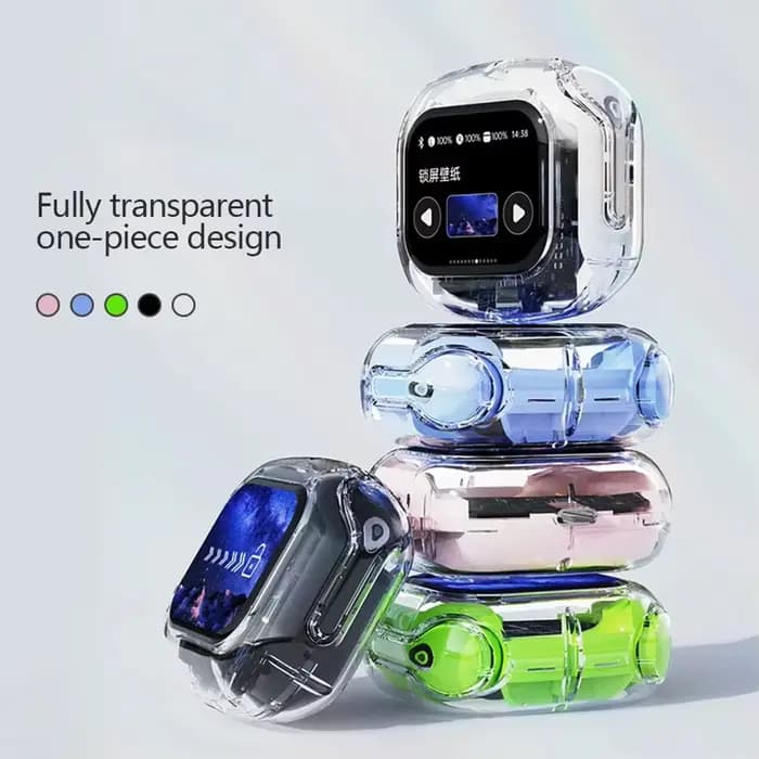 Écouteurs sans fil Bluetooth, réduction du bruit, binauraux, petits écouteurs intra-auriculaires, affichage LCD, basses stéréo, TWS, casque de sport