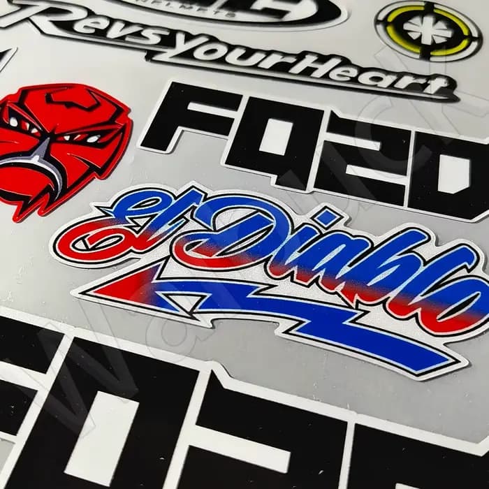 Autocollants réfléchissants pour moto de course